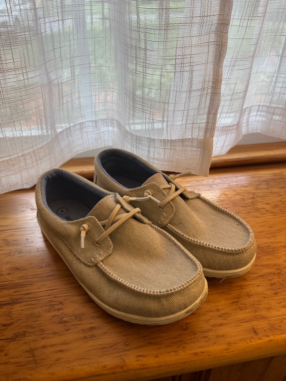 Casual Canvas Boys Cat and Jack Shoes in Beige